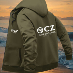 Men's Trendy Fashion Hoodie Jacket with CZ Print