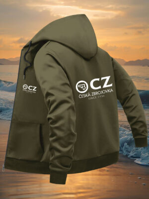 Men's Trendy Fashion Hoodie Jacket with CZ Print
