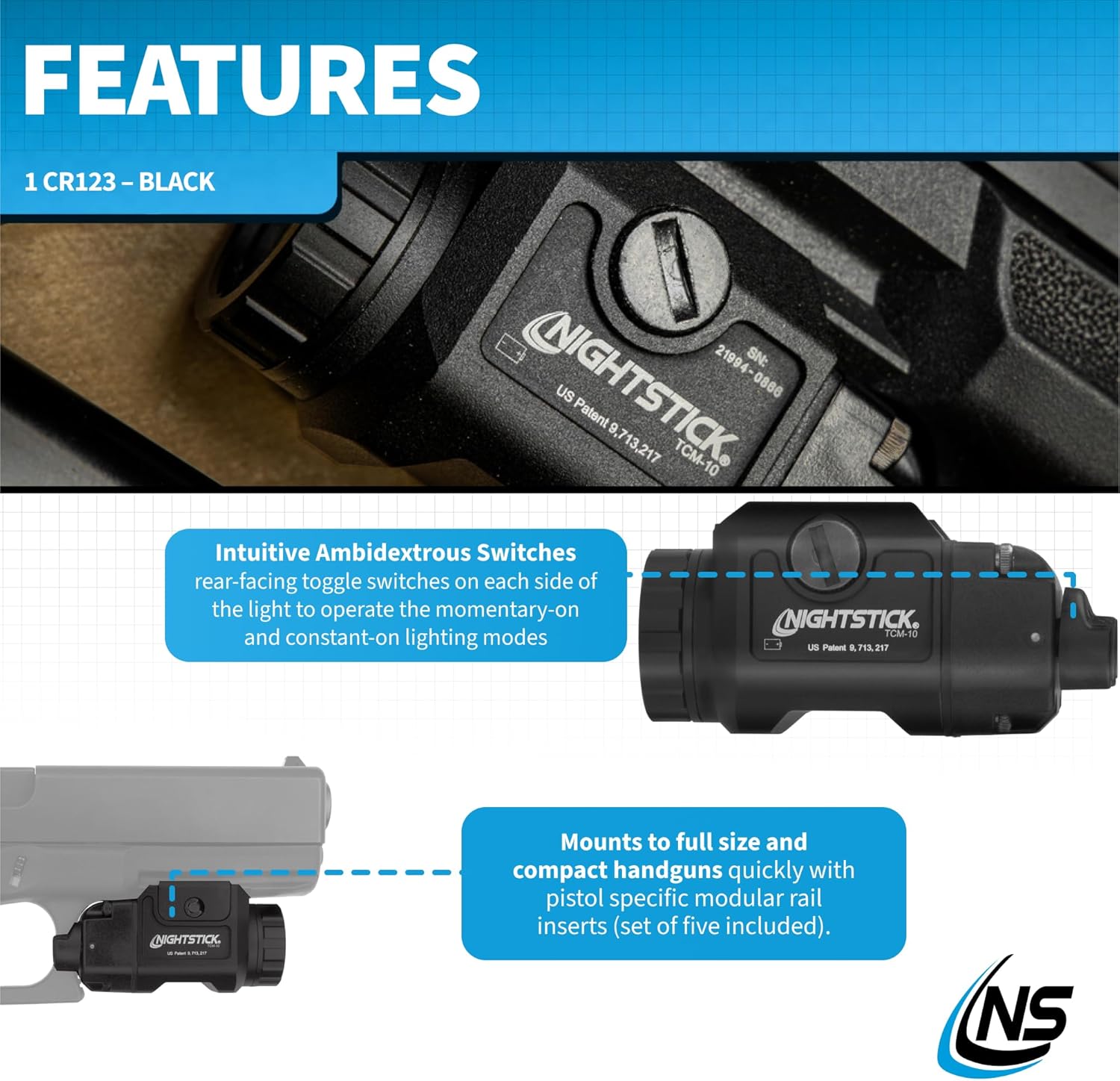 Nightstick TCM-10 Compact Handgun Light - Image 5