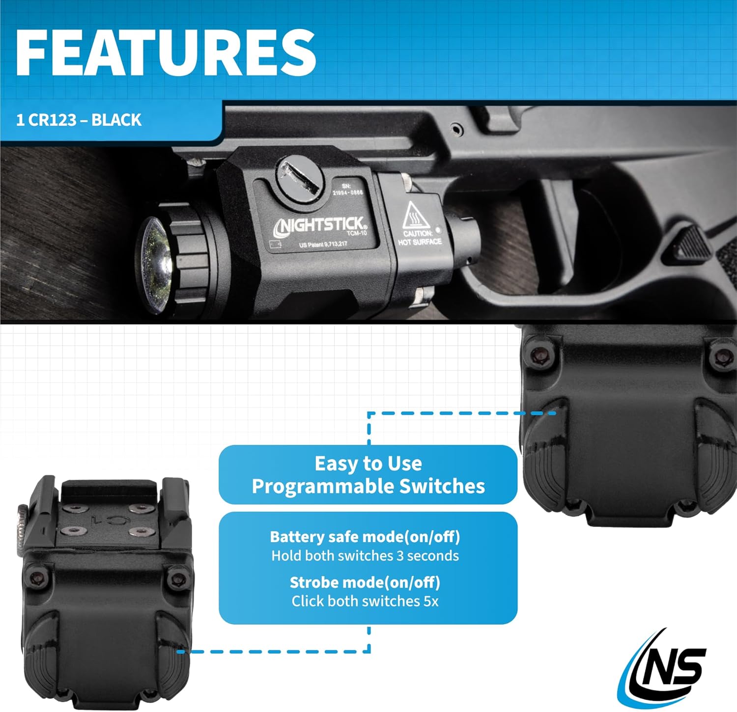 Nightstick TCM-10 Compact Handgun Light - Image 4